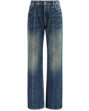 Versace Blue Cotton Straight