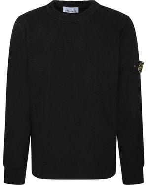 Stone Island Lambswool Jumper - Black