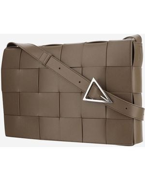 Bottega Veneta Maxi Cassette Bag Leather Shoulder - Brown