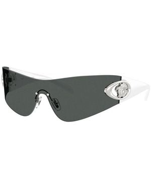 Versace Sunglasses Shield Full Rim, Frame And Dark Lens Ve22801000-87 - Gray