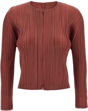 Pleats Please Issey Miyake 'Monthly Colors: May' Jacket - Red
