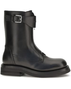 McQueen Leather Boots - Black