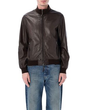 S.w.o.r.d 6.6.44 Sword 6.6.44 Leather Bomber Jacket - Black