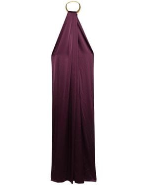 Stephane Rolland Ring-Neck Maxi Dress - Purple