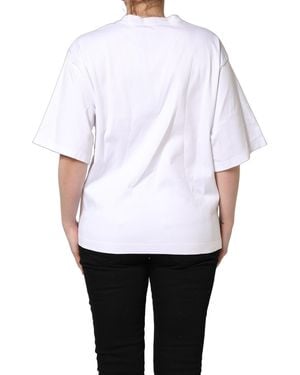Dolce & Gabbana Im A Super Model Fan Print Jersey T-Shirt Cotton - White