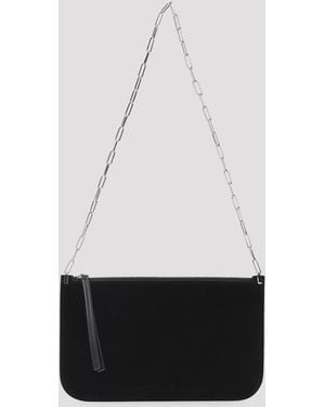 Phoebe Philo Slip Chain Pouch Suede Leather Bag - White