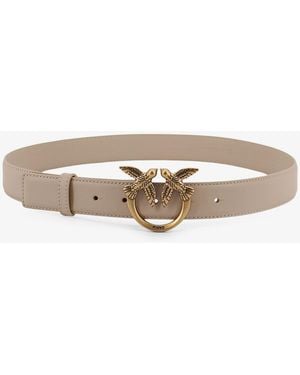 Pinko Leather Belt - Natural