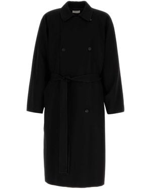 The Row Wool Kolden Trench Coat - Black