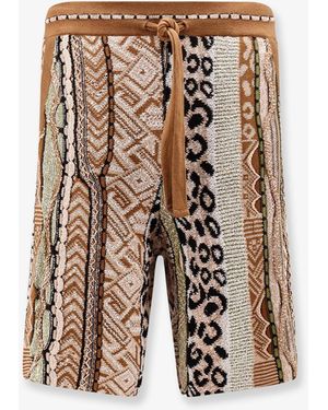 Laneus Cotton Blend Bermuda Shorts - White
