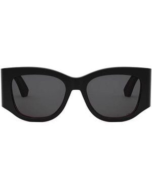 Dior Sunglasses Square Full Rim, Shiny Frame And Smoke Lens Nuits1I16A0 - Black