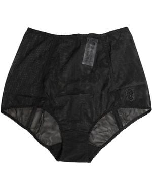 Dolce & Gabbana High Waist Mesh Sheer Shapewear Underwear Polyamide (Nylon) Clothing - Black
