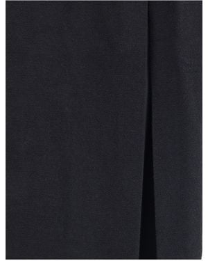 Alessandra Rich Skirt Long Tweed Fleece Wool - Blue