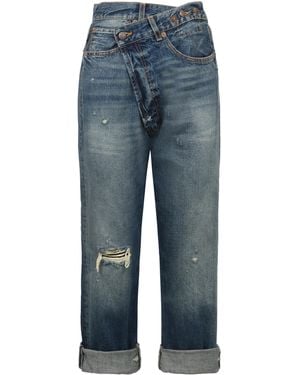 R13 Cropped Jeans Cotton - Blue