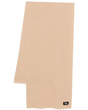 Maison Kitsuné Wool Fringed Scarf - Natural