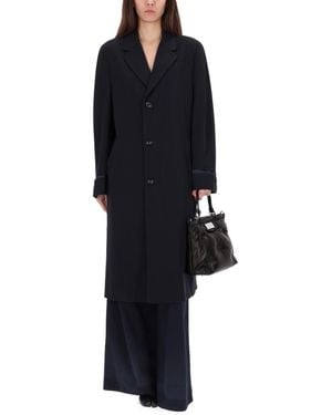 Maison Margiela Wide Leg Chino Trousers Polyester Cotton Jean - Blue