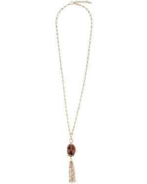 Twinset Necklace Invogliato With Copper Details Brass Necklaces - White
