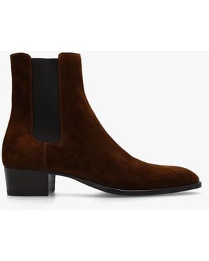 Saint Laurent Wyatt Chelsea Boots - Brown