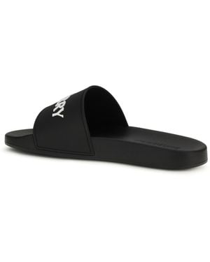 Burberry Logo Slippers Sandal - Black