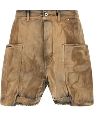 Rick Owens Cotton Bermuda Shorts - Natural