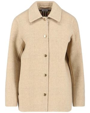 Burberry Jackets Virgin Wool - Natural