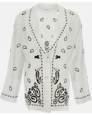 P.A.R.O.S.H. Embroidered Jacket - White