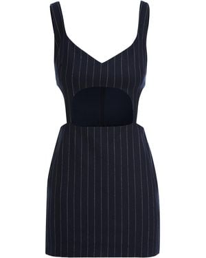 Zeynep Arcay Wool Mini Dress With V-Neckline - Blue