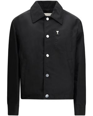 Ami Paris Black Polyamide Shell Jacket
