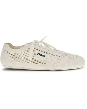 Prada Fabric Low Top Trainers - White
