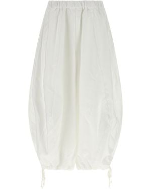 Comme des Garçons Polyester Casual Trousers - White