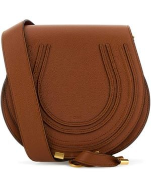 Chloé Caramel Leather Marcie Crossbody Bag - Brown
