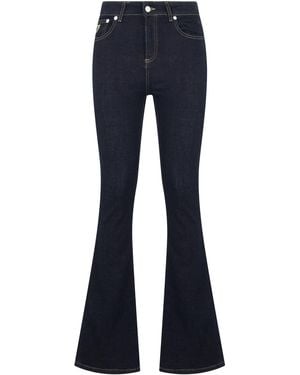 Lois Flared Denim Pants Cotton Jean - Blue