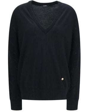 Balmain Black Wool Oves Aries Sweatshirt