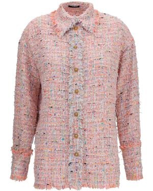 Balmain Tweed Shirt - Pink