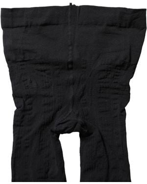Dolce & Gabbana Nylon Tartan Pattern Tights Stockings Socks Clothing - Black