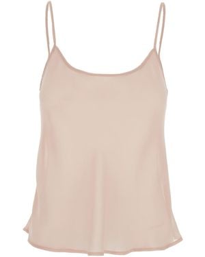 Le Plain Top With Spaghetti Straps And Square Neck - Natural
