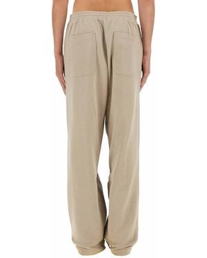 Helmut Lang Jogging Trousers With Zipper Organic Cotton Track - Natural