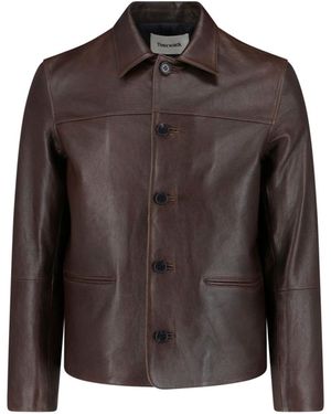 Tonywack Lamb Leather Jacket - Brown