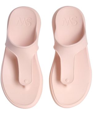 Stuart Weitzman T-Strap Slide Sandals Rubber - Pink