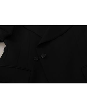 Dolce & Gabbana Wool Single Breasted Jacket Blazer Virgin Clothing - Black