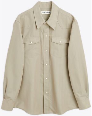 Our Legacy Frontier Shirt Western Shirt With Long Sleeves - Natural