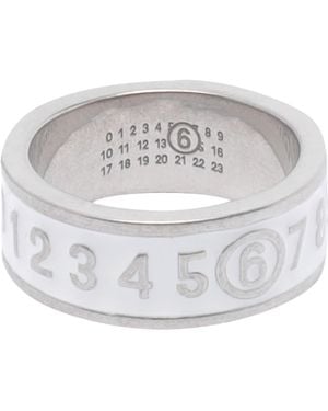 MM6 by Maison Martin Margiela Numeric Signature Logo Ring - Metallic