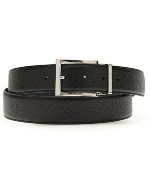 Ferragamo Calf Leather Bos Taurus Regular Belt - Black