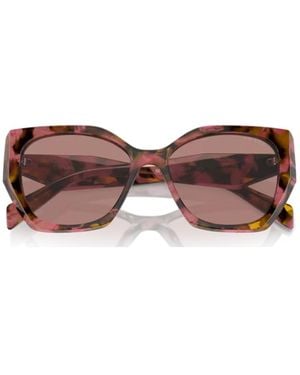Prada Pr19Zs Symbole 18N10D Havana- Marrone Acetate Occhiali Sole - Brown