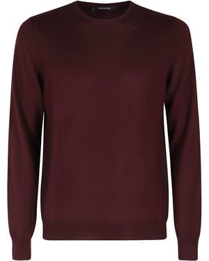 Tagliatore Maglia Girocollo Lana Vergine - Purple