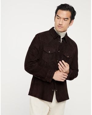 Brunello Cucinelli Moors Head Suede Western Jacket Clothing - Black