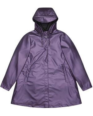 Rains A-Line W Jacket W3 Pu-Lining Pl - Purple