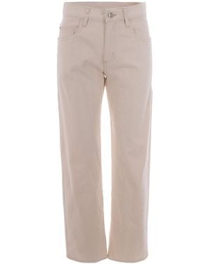 Patrizia Pepe High-Waist Straight-Leg Pants - Gray