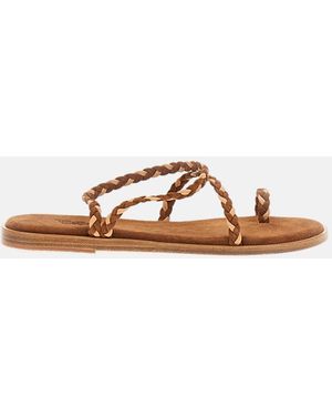Ancient Greek Sandals Elevated Eleftheria Sandals - Brown
