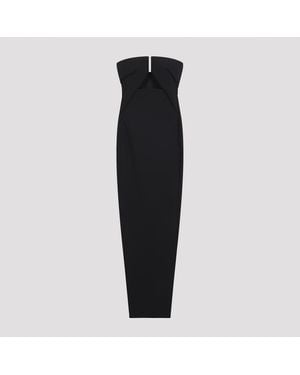Rick Owens Prong Gown Long Dress - Black