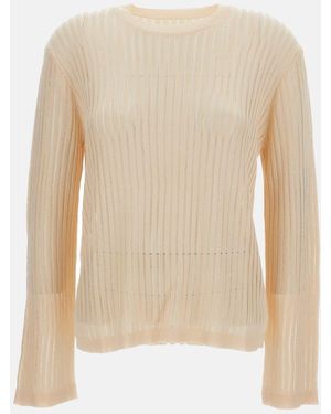 Loulou de Saison Hedora Semi Trasparent Jumper - White